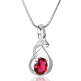 New Purple Crystal Wedding Jewelry for Women 18K Gold Plated Luxury Brand Statement Zirconia Pendant Necklace