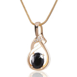 New Purple Crystal Wedding Jewelry for Women 18K Gold Plated Luxury Brand Statement Zirconia Pendant Necklace