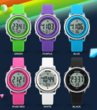 New SKMEI popular Brand children kids fashion Sports Watches Digital LED Wristwatches green blue white black rubber strap