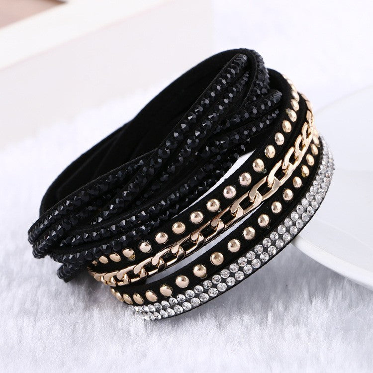 New Unisex Multilayer Leather Bracelet Christmas Gift Charm Bracelets Vintage Jewelry For Women Pulsera
