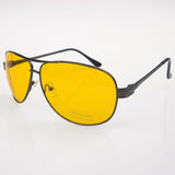 New Yellow HD Night Vision Driving Anti Glare Glasses Eyewear sun glass gun Metal Frame men women sunglasses