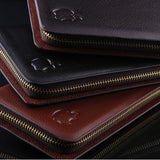 New brand genuine leather men's wallet clutch carteira money bags for men black coffee purse
