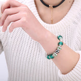 Newest Elegant Silver DIY Charm bracelet for Women Chain Green Beads Fashion Jewelry Fit Original Bracelets Best Gfit