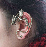 Fashion New Gothic Old Bronze Plated/Old Silver Dragon Design Earring