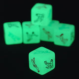 Night Lights Love Dice of Sex Fun Toys, Glow In The Dark Erotic Dice,Noctilucent Sex Dice of Adult game