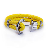 Unisex Couples Bracelet Men Anchor Woven Leather Bracelets&Bangles Multilayer Punk Charming Rope Pulseiras Femininas Hand Chain