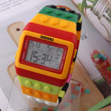 LED Watch Coloful Stripe Unisex New Sports Watches Shhors Rainbow watch Digital Hour Wristwatch