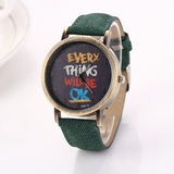 Fabric band Watch Men women quartz watches with cartoon watch Fashion female Wristwatches Woman watches