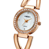 Original Female Watches Brand Luxury Rose Gold Strap Rhinestone Case Design Ladies Quartz Clock Movement Hot Sale Women Products