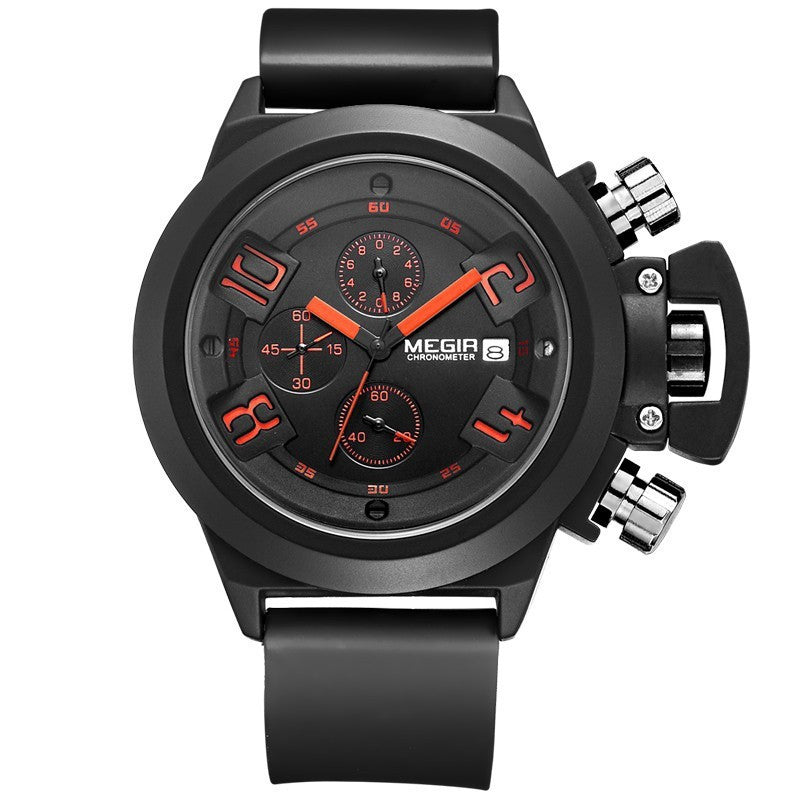 Original MEGIR CHRONOGRAPH 24 Hours Function Men's Sport Watch Silicone Wrist Watch Army Military Watch Montre Homme Reloj