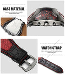 Fashion Quality&Cheap Oulm Luxury men's military Wrist watch with Dual quartz Movement/Leather strap
