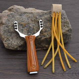 Outdoor Hunting Slingshot Aluminium Alloy Powerful Slingshot Bow Hunting Catapult with Rubber Band