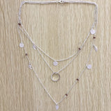 New Silver Color chain leaves multi layer pendant necklace for women Collier femme fashion jewelry 