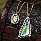 Party Dazzling Multicolor Geometric Triangle Brand Jewelry Pendant Necklace 