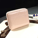 Patent Leather Women Short Wallets Ladies Small Wallet Zipper Roomy Coin Purse Female Credit Card Wallet Purses Money Bag