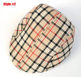 Spring and Autumn Kids Fashion Berets Plaid Hats For Baby Boy And Girl Hat Cap