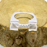Platinum Filled 925 Sterling Silver RIng And Cubic Zirconia Ring Romantic Wedding Rings Jewelry