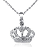 Gift Classic Crown Pendant Necklace Rose Gold/platinum Plated 100%hand Made Fashion Women Jewelry Crystal