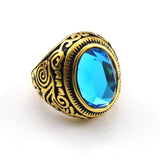Popular Men's Jewelry 2016 New Large And Thick Stainless Steel Rings Austrian Crystal Fashion Jewelry