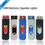 Portable Rechargeable USB Electronic Cigarette Lighters, Tobacco Cigar Flameless Windproof Lighter No Gas