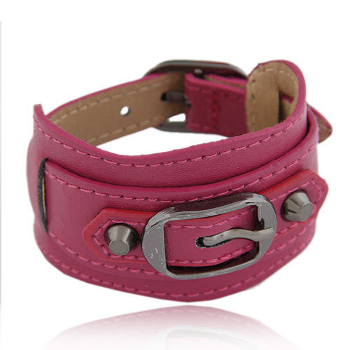 Pulseira Masculina Fashion PU Leather Bracelets & Bangles Belt Buckle Wrap Bracelet for Women Men Jewelry Wristband Pulseras