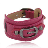 Pulseira Masculina Fashion PU Leather Bracelets & Bangles Belt Buckle Wrap Bracelet for Women Men Jewelry Wristband Pulseras