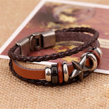 Pulseras Bracelets Man Jewelry Braided Skull Leather Bracelets