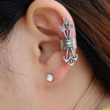 Fashion jewelry Punk Earcuff Cool Arrow Unisex Vintage Silver tone Clips on Earring for women Earrings Ear Cuff Clipe