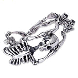 Punk Rock Gothic Stainless Steel Skull Bracelet For Men Link Chain Male Biker Jewelry Cool Brand Mens Bracelets Bangles 