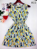 Spring summer autumn new Korean Women casual Bohemian floral leopard sleeveless vest printed beach chiffon dress