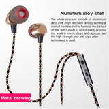 QKZ X36M Enthusiast Bass Ear Headphones Copper Forging 7MM Shocking Antinoise Earphone With Microphone Sound Quality Gold plated