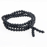 Real Black Bianshi Natural Bian Stone Bracelet For Men&Women Black Jade Bracelet or bianshi bracelet is High Quality