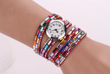 New Style Fashion Women Dress Watches Quartz Colorful Flannel Leather Luxury Gift Children Casual High Quality