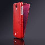 Luxury Retro PU Leather Crazy Horse Full Case For Samsung Galaxy S4 S IV i9500 Flip Cover Open Up And Down Fashion LOGO Case