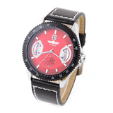 Mechanical Watches Winner Luxury brand Leather Band Skeleton watches Sports Casual Style Analog wristwatch