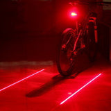 Cycling Safety Bicycle Rear Lamp Bike Laser Tail Light (5LED+2Laser)