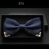 Red bow tie for men wedding black butterfly ties mens business and party gold yellow navy blue man bowtie metal angle decoration