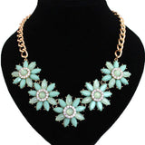 Resin Chrysanthemum Statement Necklace Women Chain Necklaces & Pendants Summer Style Punk Jewelry For Gift Party