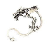 Retro Vintage Black Silver Bronze Punk Temptation Metal Dragon Bite Ear Cuff Clip Wrap