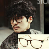 Retro Fashion  Glasses Women Eyewear Vintage Round Clear Lens Frame Metal Legs High Quality Unisex Plain Glasses Eyeglasses