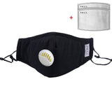 Reusable Dust-proof Masks Anti-Dust Breath Valve Facial Protective Cover Ear-loop Face Mask Activated Carbon Filters PM2.5 Masks