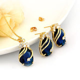 Women's Crystal Jewelry Set BrAND 18K Gold Plated Sets Fashion Party Rhinestone Jewelry Set