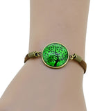 HOT life tree glass Cabochons Bracelet Bangle antique Brown Charms bracelet Wonderful Gift Lobster Clasp women bracelet fashion