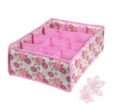 NEW Hot Sale Folding 12 Grid Storage Box For Bra,Underwear,Socks 31*23*11CM Non-Woven Fabric