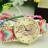 Newest Hot Girls Bracelet Quartz Watch Women Dream Catcher Friendship Women Braid Watches