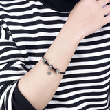 Silver Plated Leather Bracelet For Women Men Charm Fit Original Bracelets & Bangles DIY Jewelry