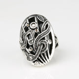 Silver Jewelry Punk Tibetan Silver alloy Wrapped High -Quality Music Notation Resin Fashion Rings Hollow Vestidos De Festa