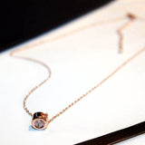 Simple gold plated zircon short necklace women necklaces pendants fashion jewelry