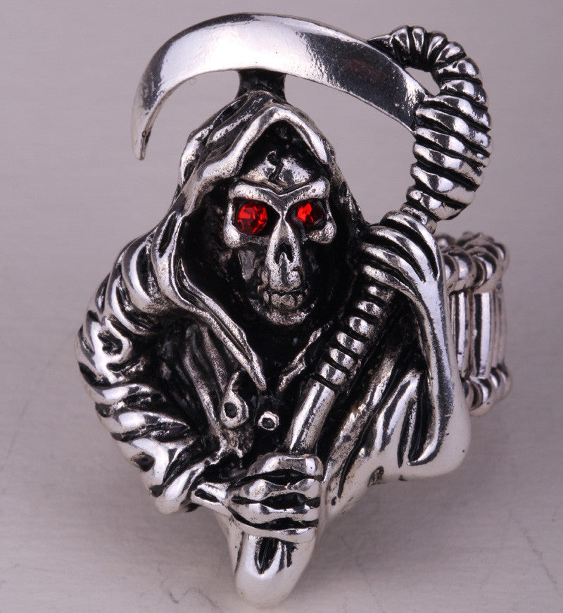 Skeleton skull ring stretch women biker jewelry halloween gift for women girls kids