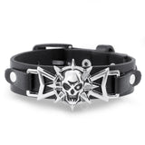 Skeleton Skull Star Eye Punk Gothic Rock Leather Belt Buckle Bracelets For Women Men Bracelets & Bangles